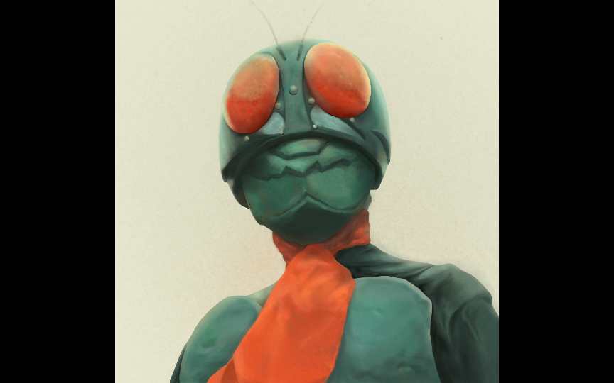 【procreate】假面骑士樱岛一号-绘画过程(昭和假面骑士旧一号改)初期