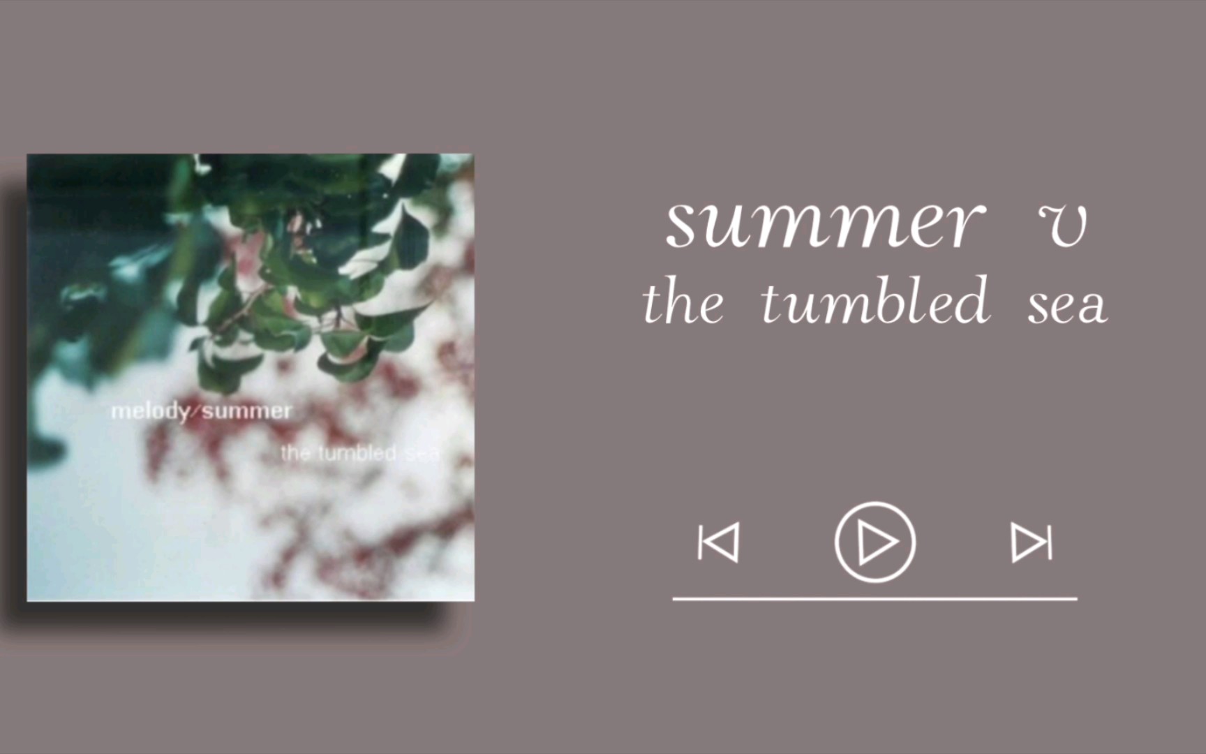 【纯音推荐】summer v——the tumbled sea哔哩哔哩bilibili