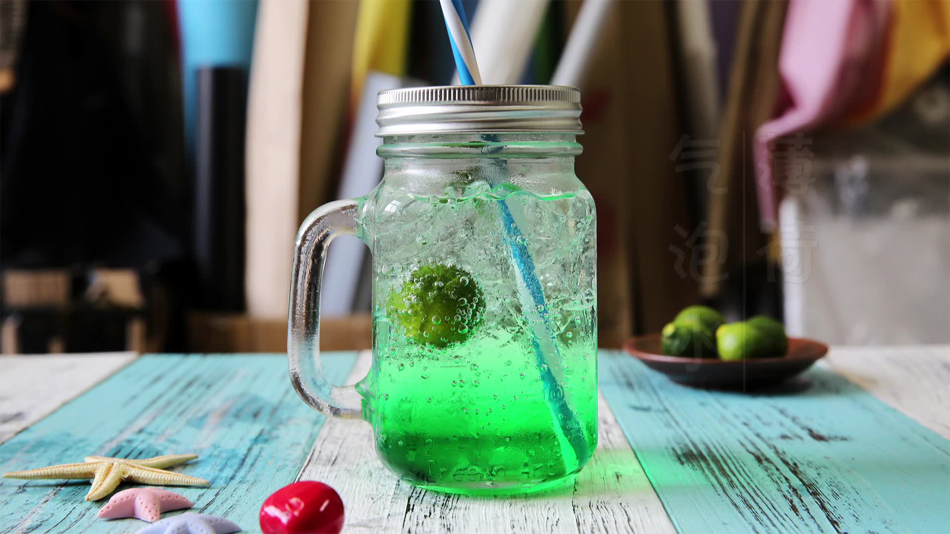 清爽的薄荷气泡水,夏日自制