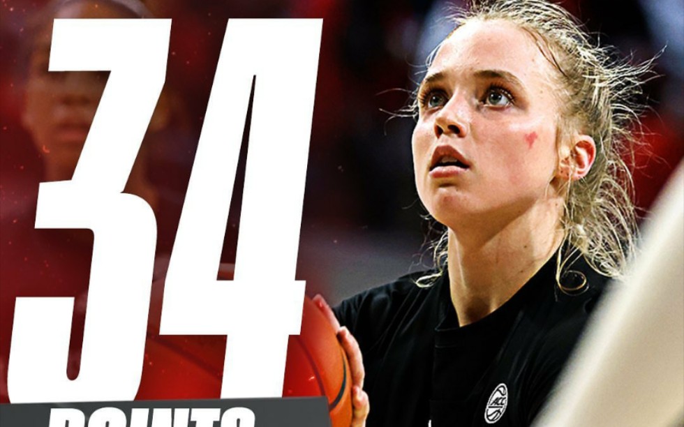 女篮hailey van lith刷新记录单场34分!