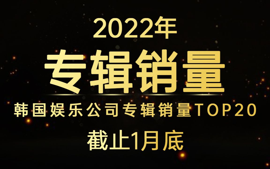 排名大洗牌,第一名都换了!2022年韩国娱乐公司专辑销量TOP20(截止1月底)哔哩哔哩bilibili