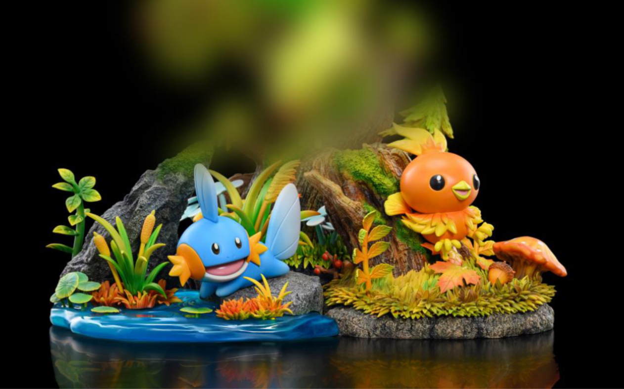 宝可梦御三家手办雕像 火雉鸡小火龙可替换可拼接不可错过!