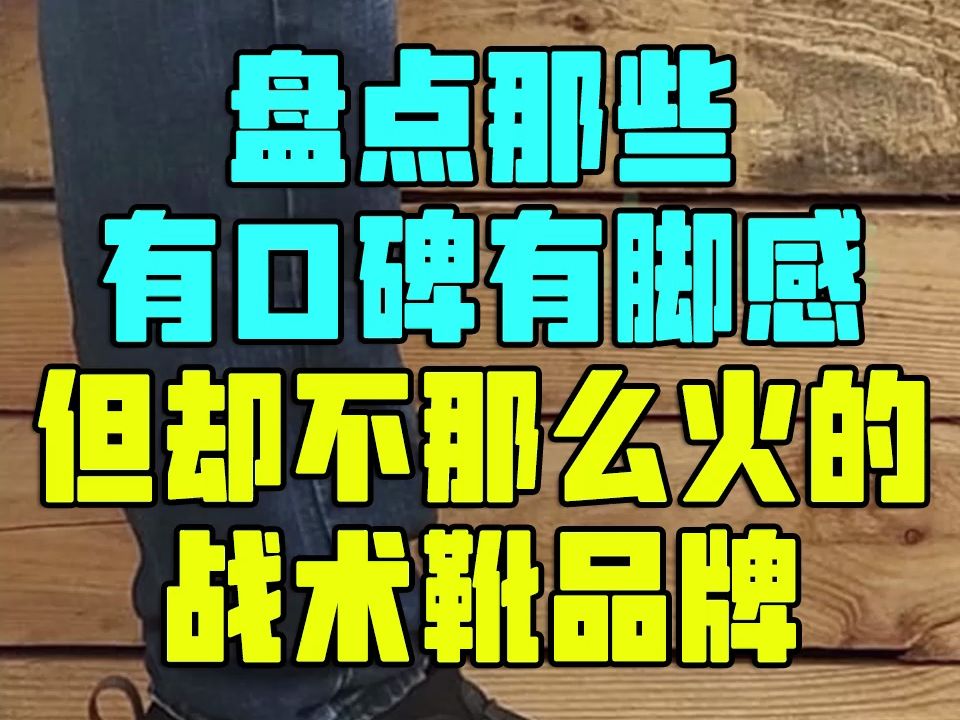 盘点那些有口碑有脚感但缺不那么火的战术靴品牌哔哩哔哩bilibili