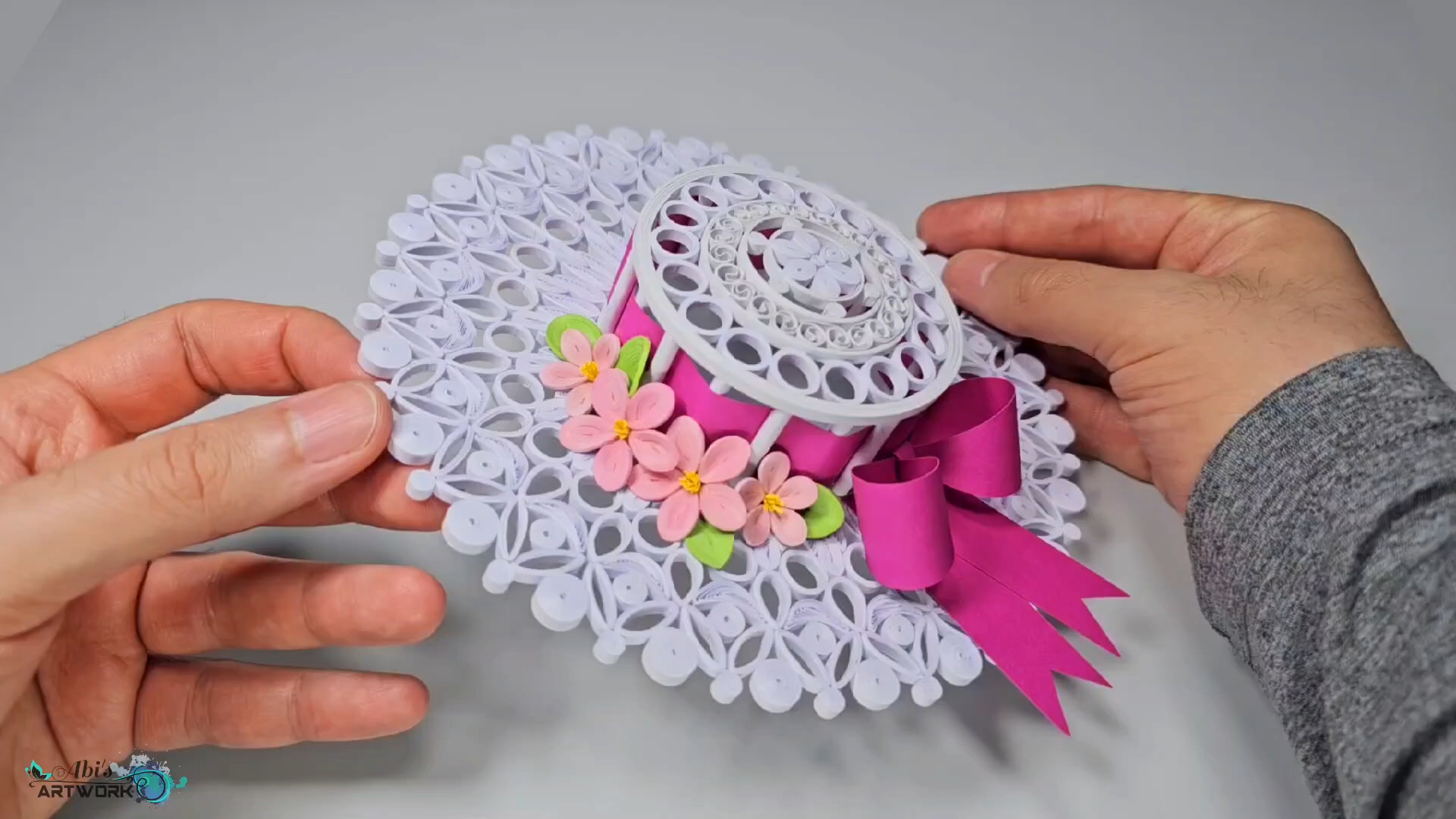 3d quilling 衍纸工艺 如何用纸条制作漂亮雅致的帽子
