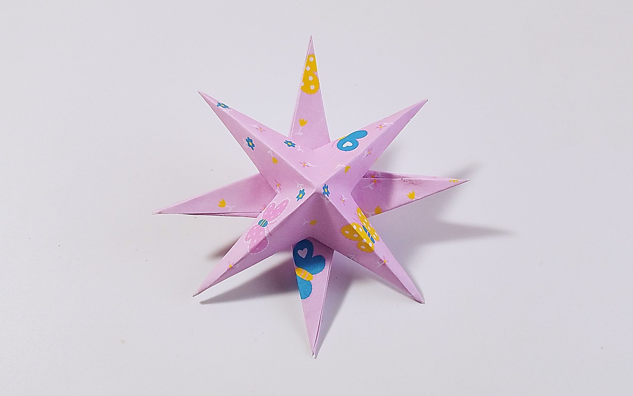 儿童手工折纸装饰星星,简单漂亮