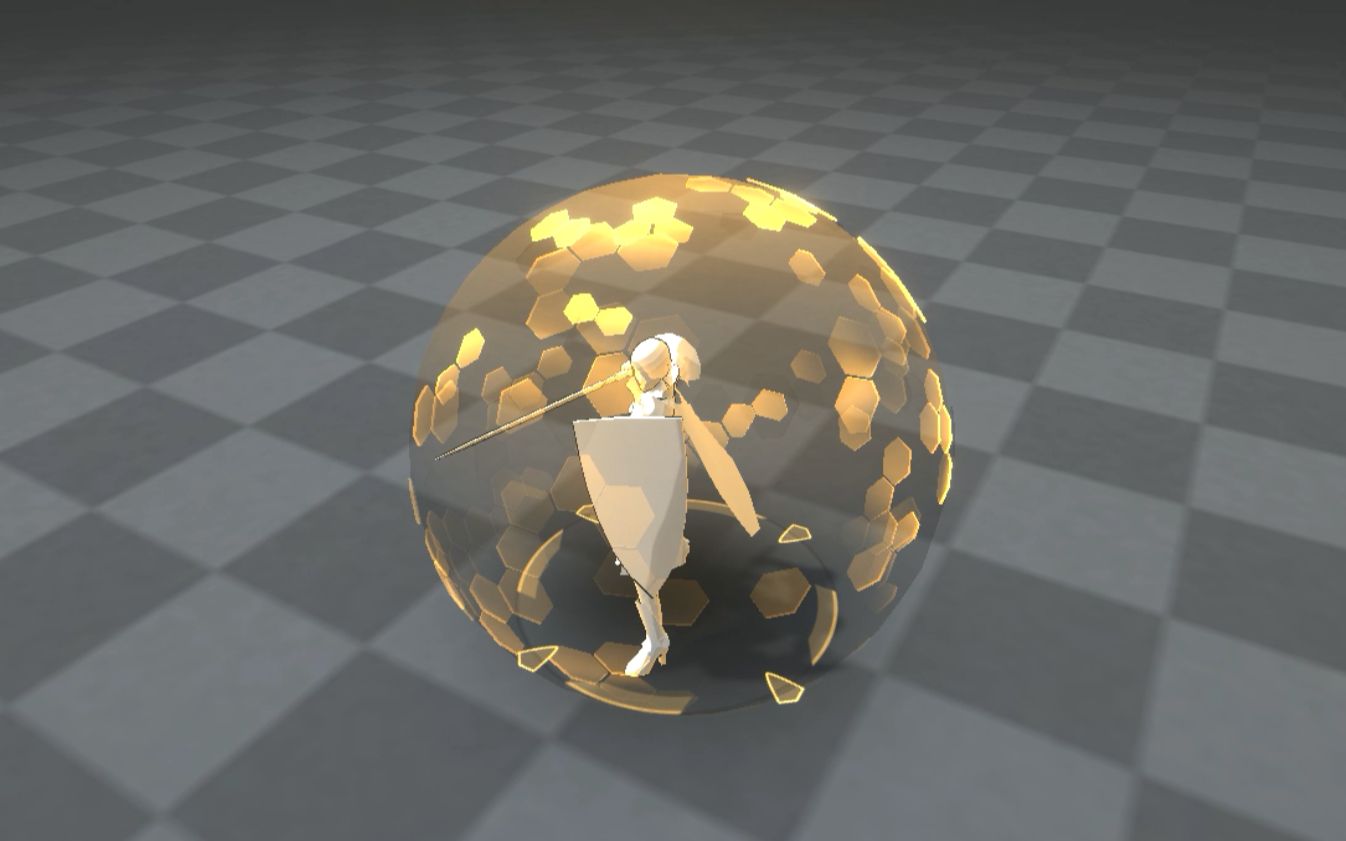 unity科幻护盾技能展示