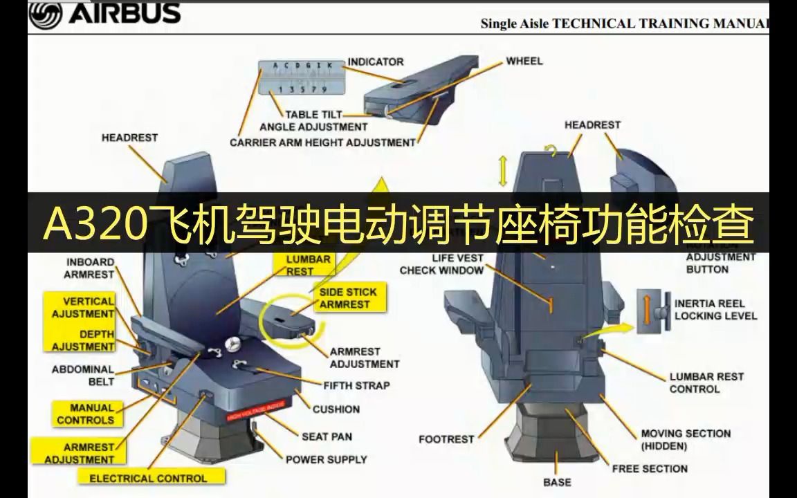 驾驶舱电动调节座椅功能检查(航线)哔哩哔哩bilibili