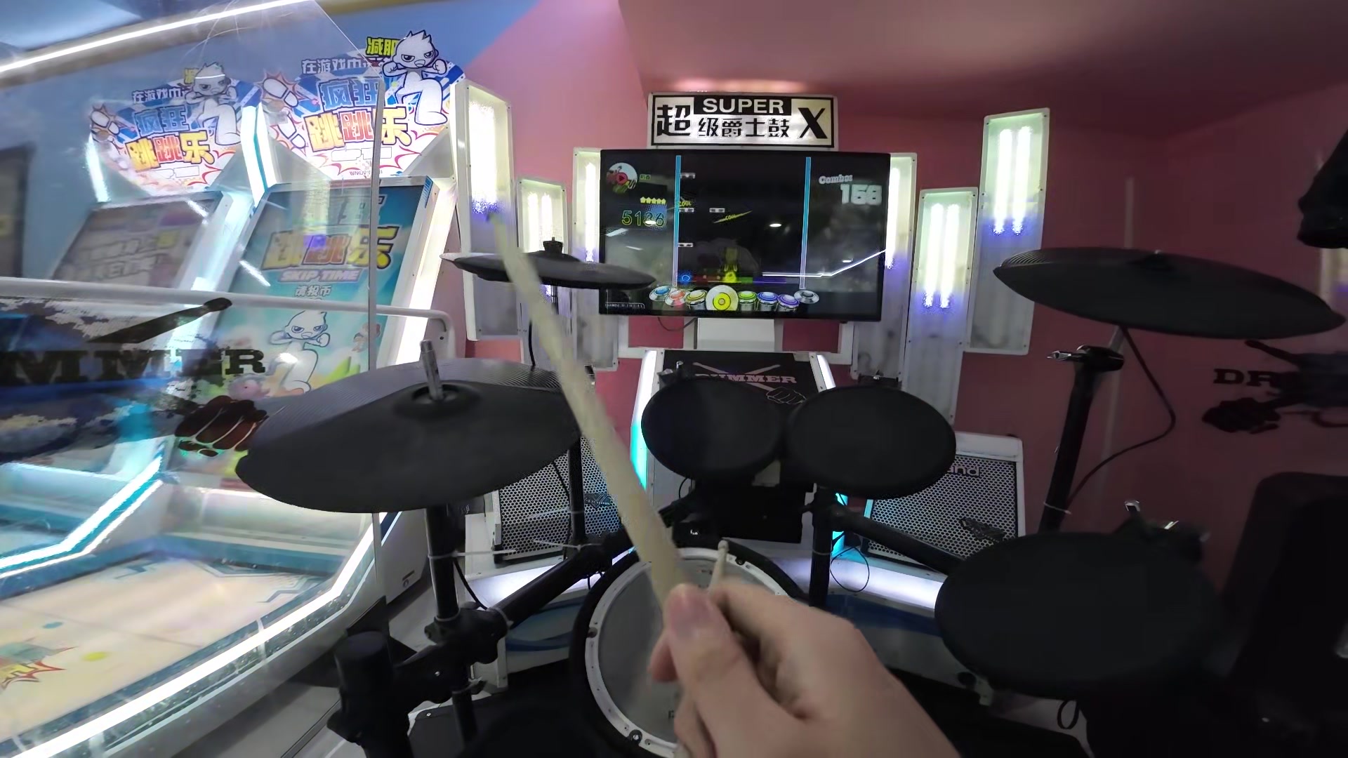 超级爵士鼓2020 第一人称视角录像合集 谱面记录 电玩城架子鼓