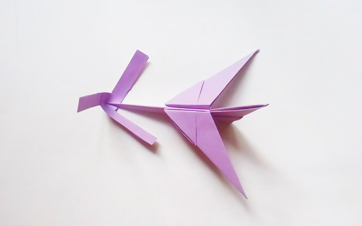 折纸:螺旋桨会转的组装飞机