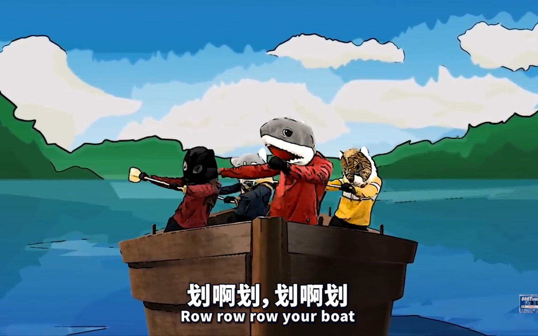 [图]【中字】当R&B歌手给自家孩子放早教歌之Row Your Boat