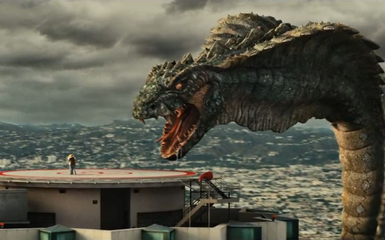 两条千年巨蟒大打出手争夺化龙的机会城市被余波摧毁