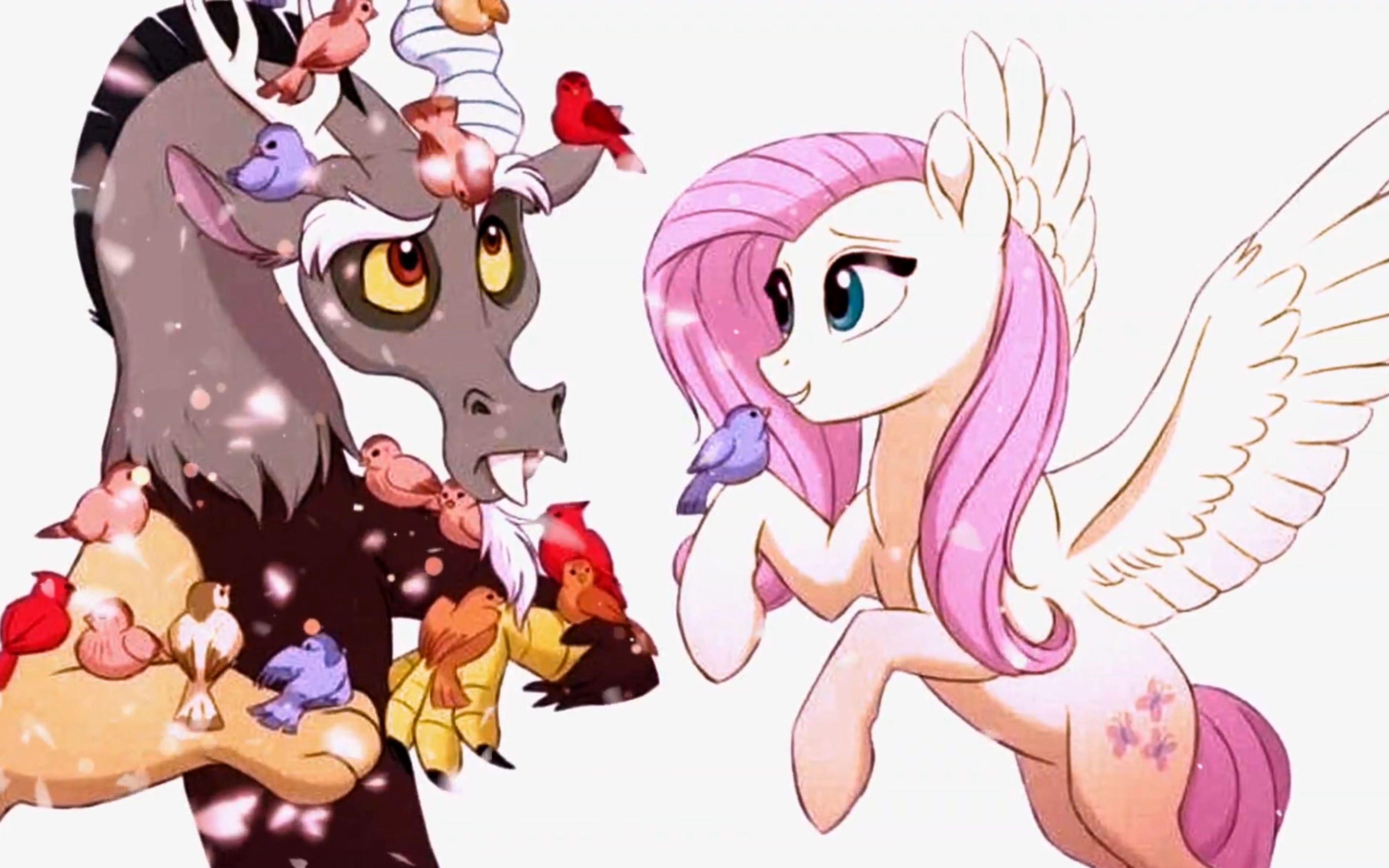 mlp fim fluttershy x discord tribute - what makes you beautiful