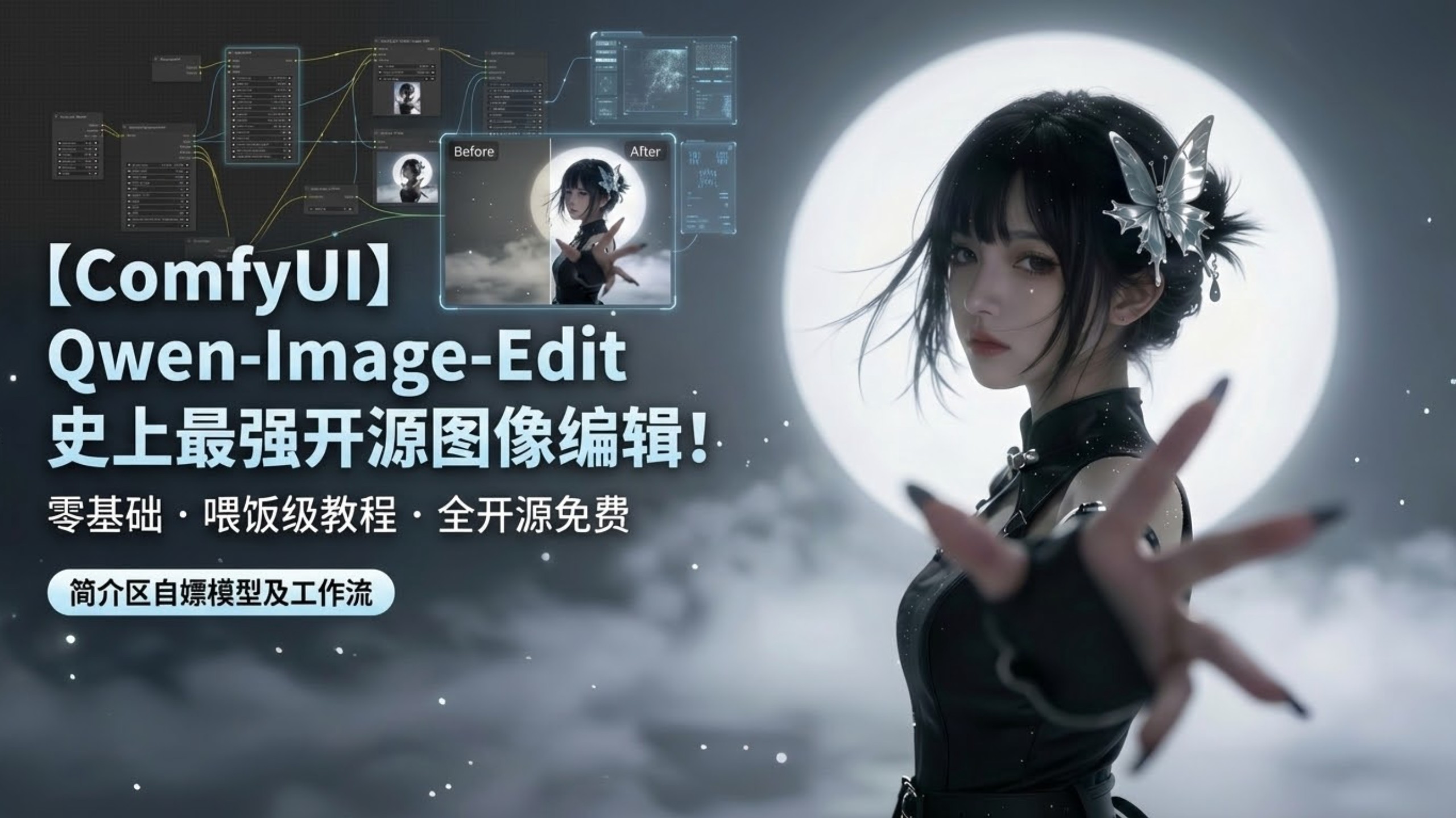 影视分镜，IP打造，电商详情页—ComfyUI喂饭级教程第十期---qwen-edit图像编辑详解（ComfyUI-N8N全系列免费教程）