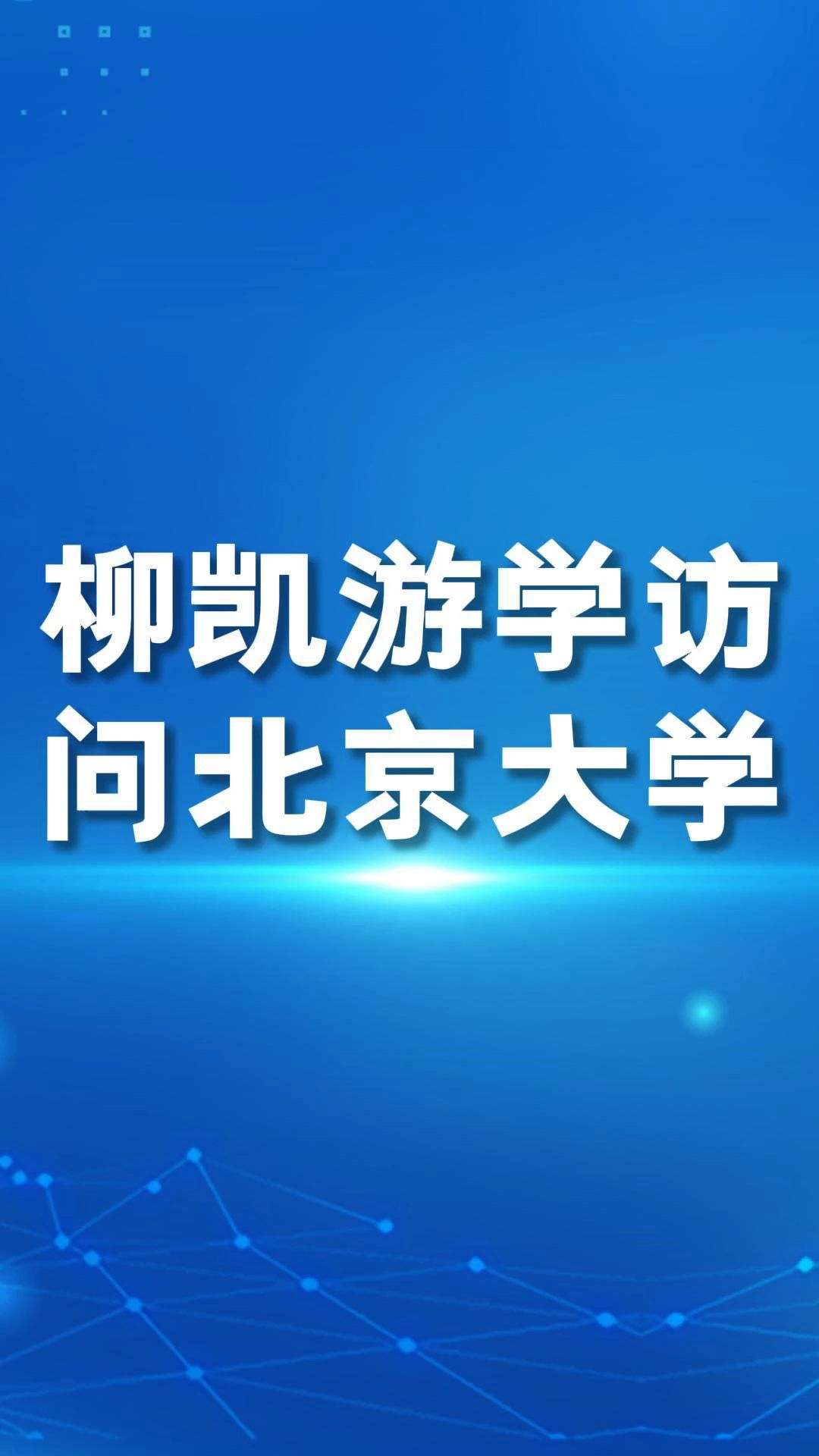 柳凯 游学访问北京大学