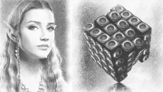 如何将照片变成石墨铅笔画效果PS动作教程
