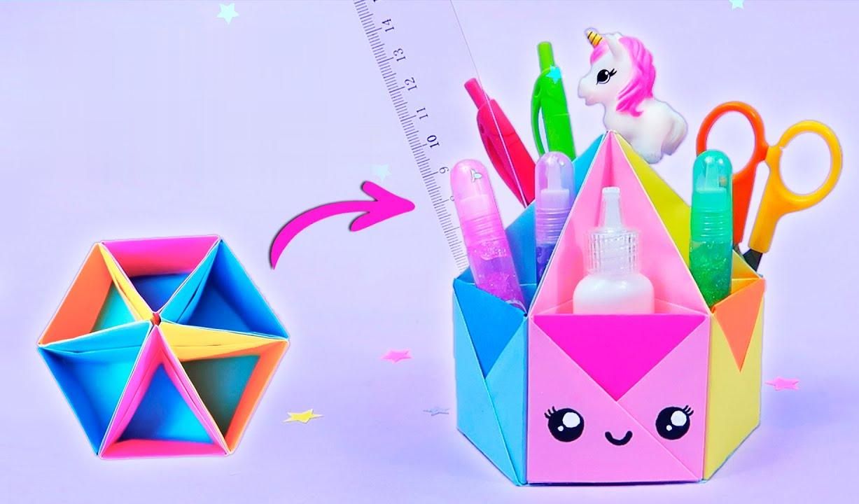 今天我们来制作一个折纸笔筒!