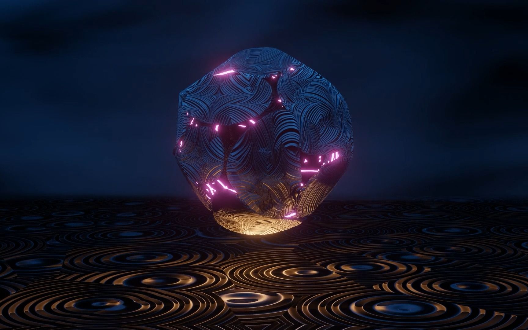 blender炫酷的科幻球