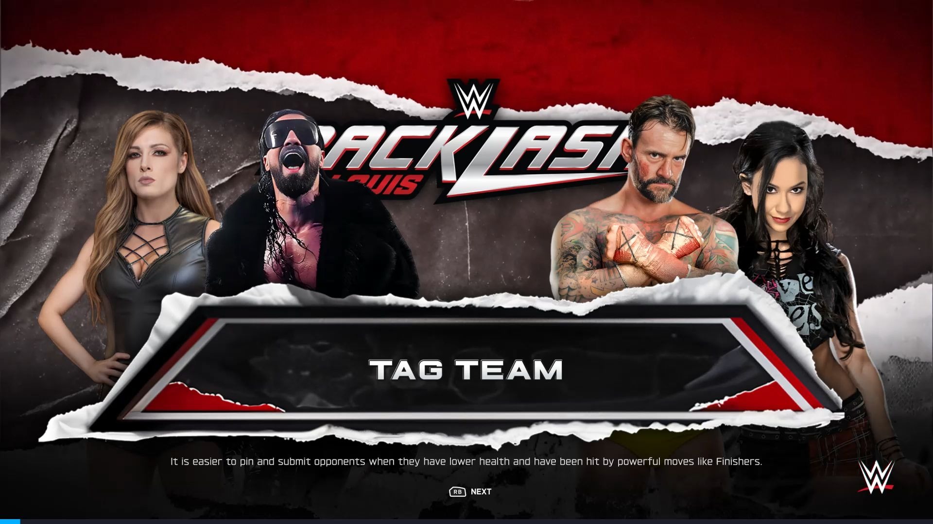 wwe2k25 夫妻同心 贝基林奇&赛斯罗林斯 vs cm朋克&aj李