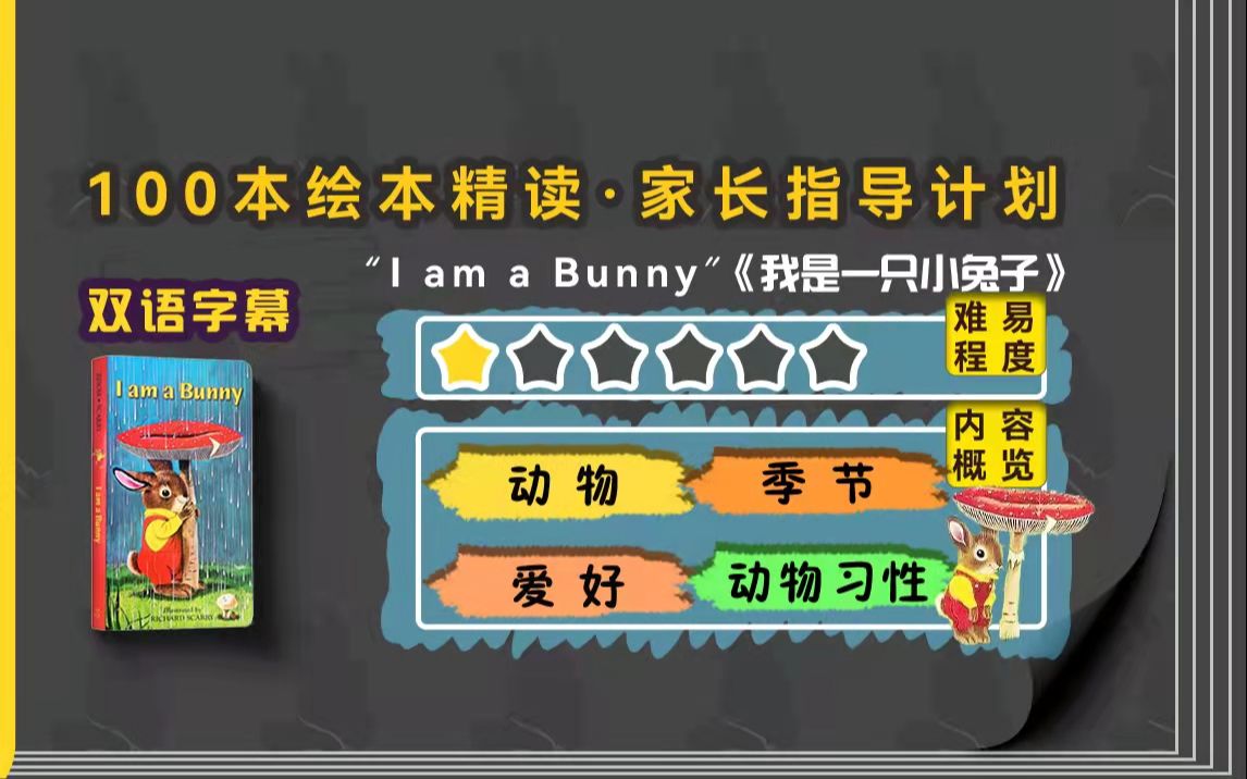 [图]家长在家如何带娃读绘本？I am a Bunny