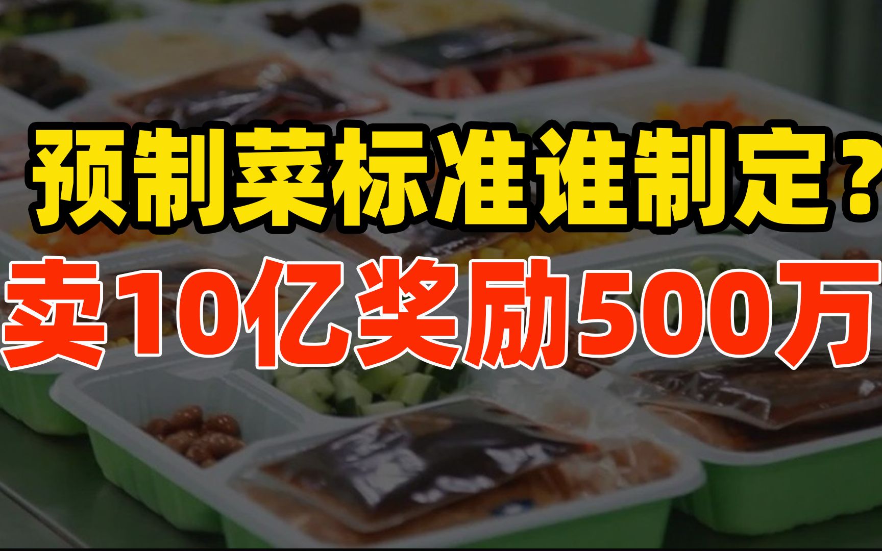 学生吃的预制菜标准是谁制定?卖10亿奖500万,3年后市值突破万亿哔哩哔哩bilibili