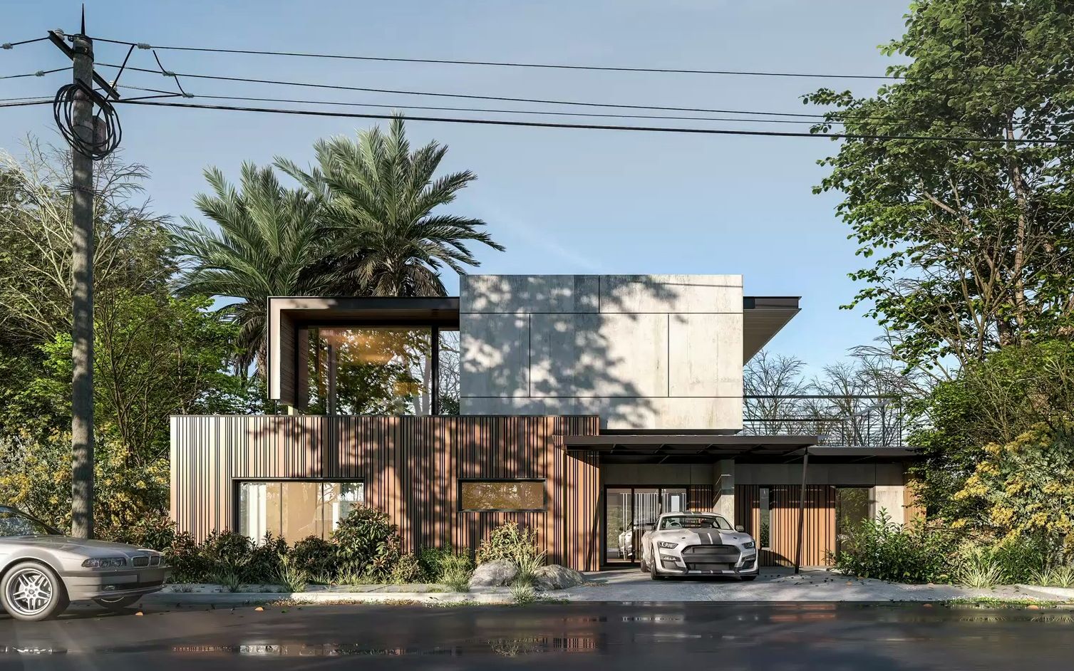 v-ray for sketchup 室外别墅渲染