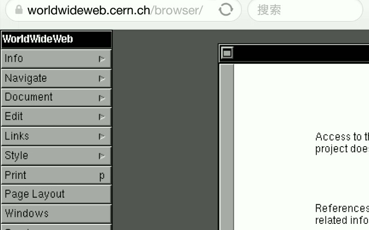 最早的浏览器你见没见过?WorldWideWeb浏览器网页版!哔哩哔哩bilibili