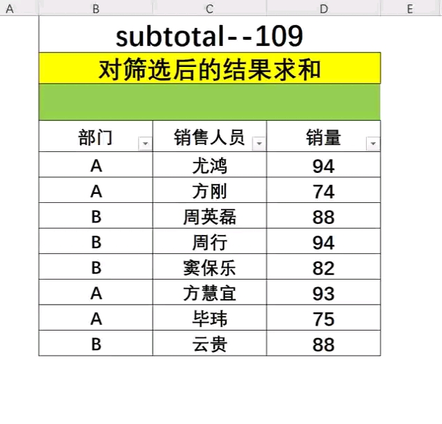 Excel技巧对筛选结果求和哔哩哔哩bilibili