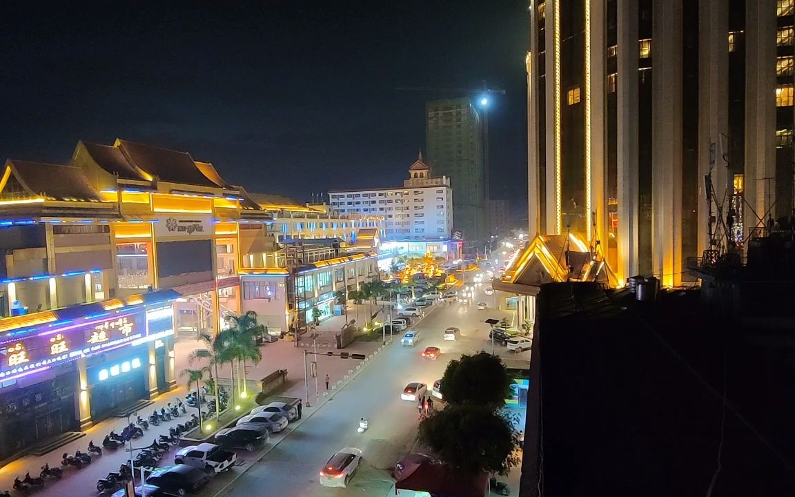 缅甸果敢老街的夜景也是很美丽