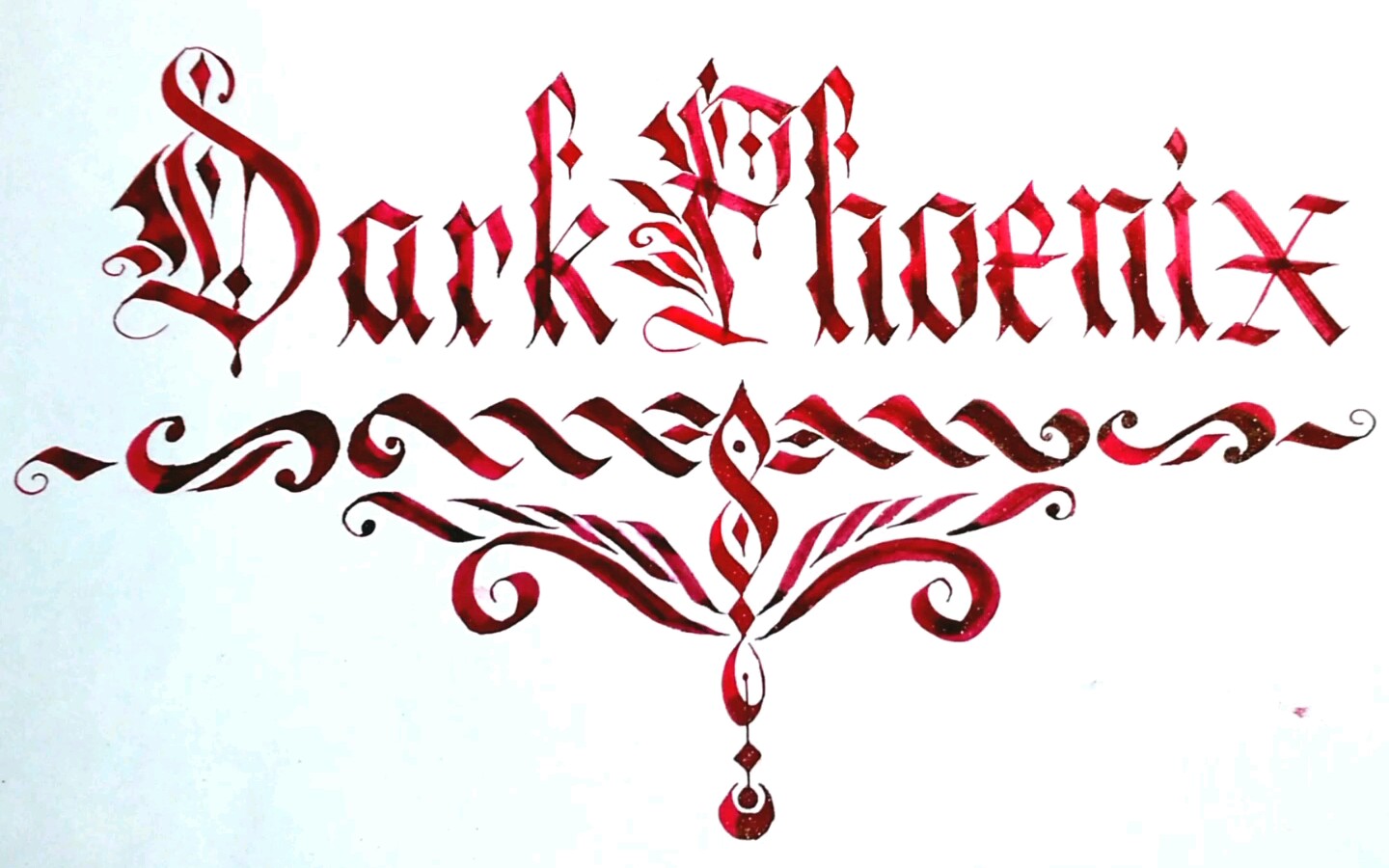 【英文书法】【黑凤凰】哥特体英文手写x战警角色名_哔哩哔哩_bilibil