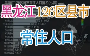 Download Video: 黑龙江126区县市常住人口排名，看黑龙江省内人口分布如何