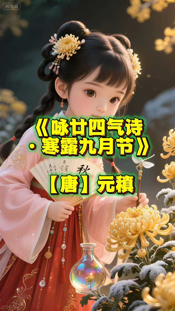 儿童国学启蒙古诗《咏廿四气诗·寒露九月节》元稹