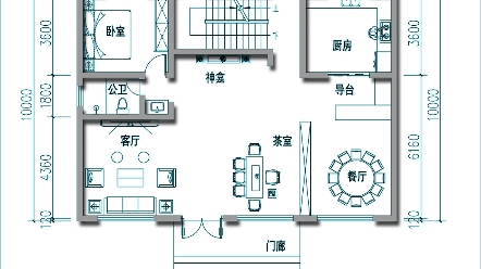 进深10米宽14米户型图图片