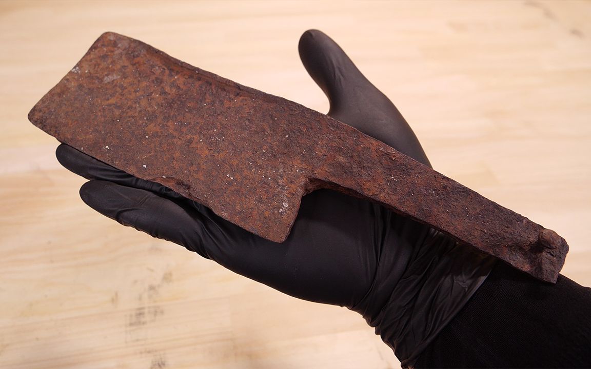 手动修复完全生锈的菜刀,切菜锋利光亮如新【旧物修复重生】