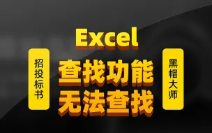 下载视频: Excel查找功能找不到正在搜索的数据