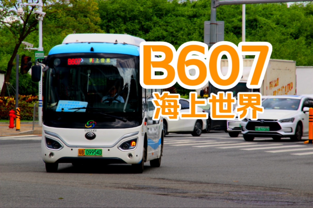 【pov73】 串联蛇口小支线 深圳公交b607路开往海上世界方向 前方展望