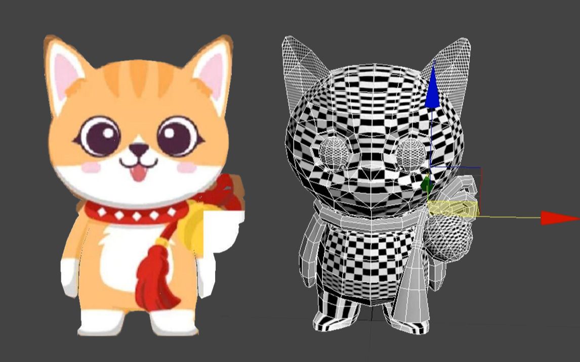 【3dmax新手教程】从零教你制作一只小猫咪动物模型,3dmax零基础布线