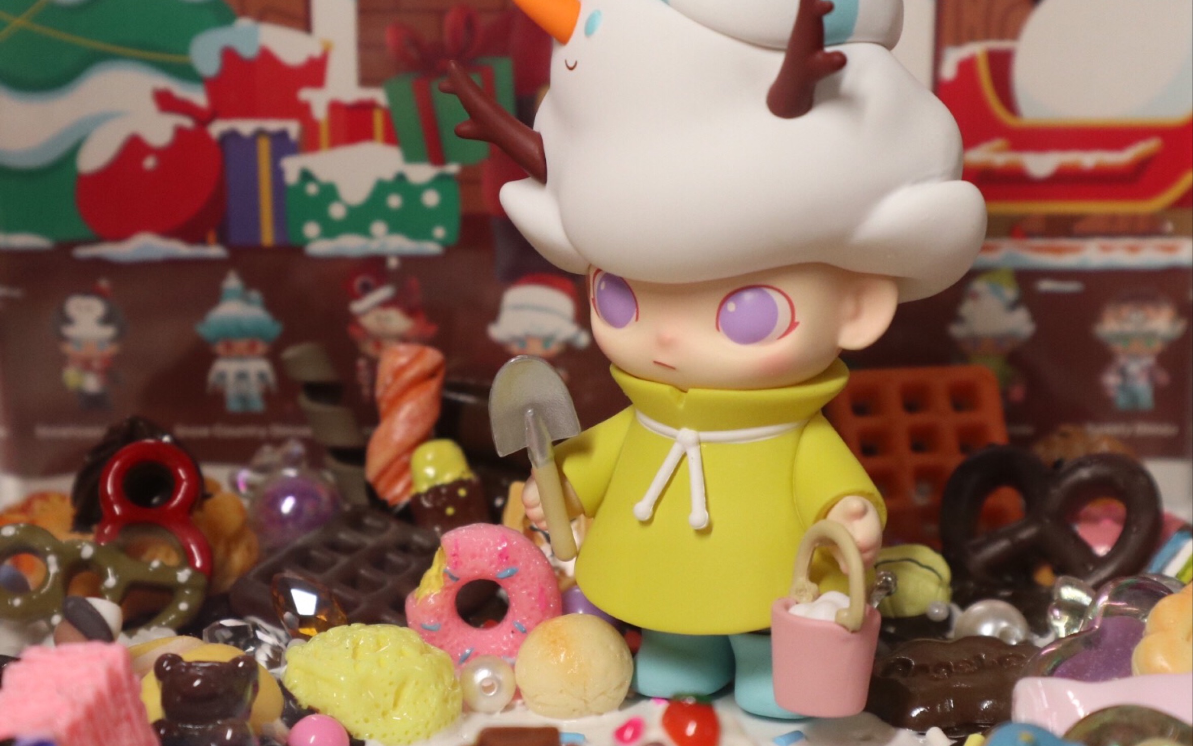 dimoo圣诞端盒 端盒重来没有中过隐藏的举手!