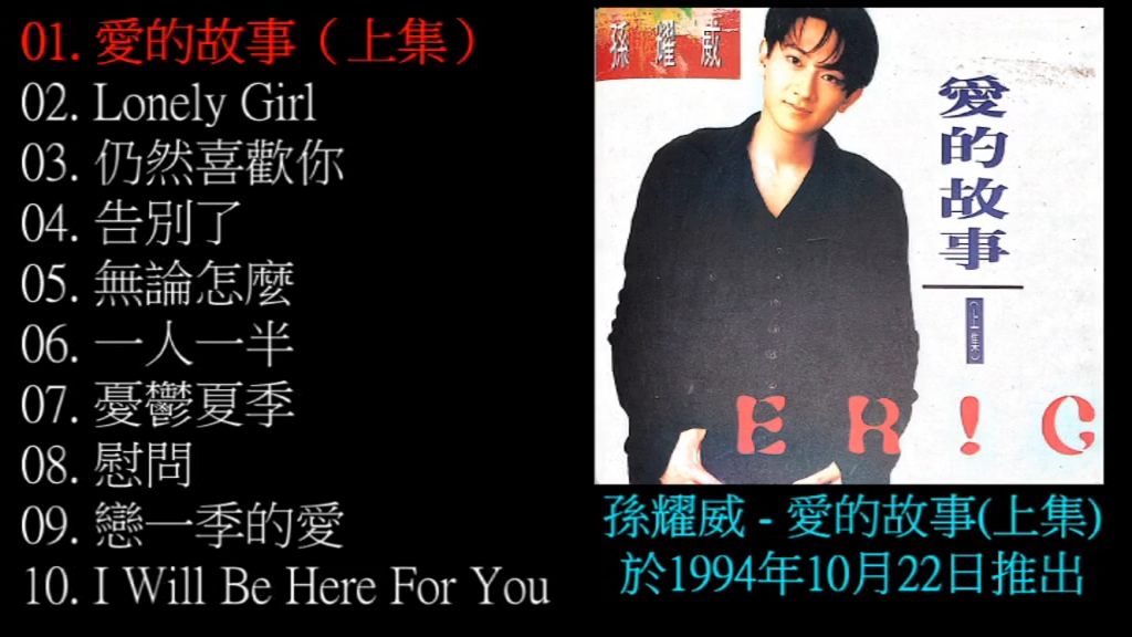 孙耀威 - 《爱的故事(上集)》1994年专辑