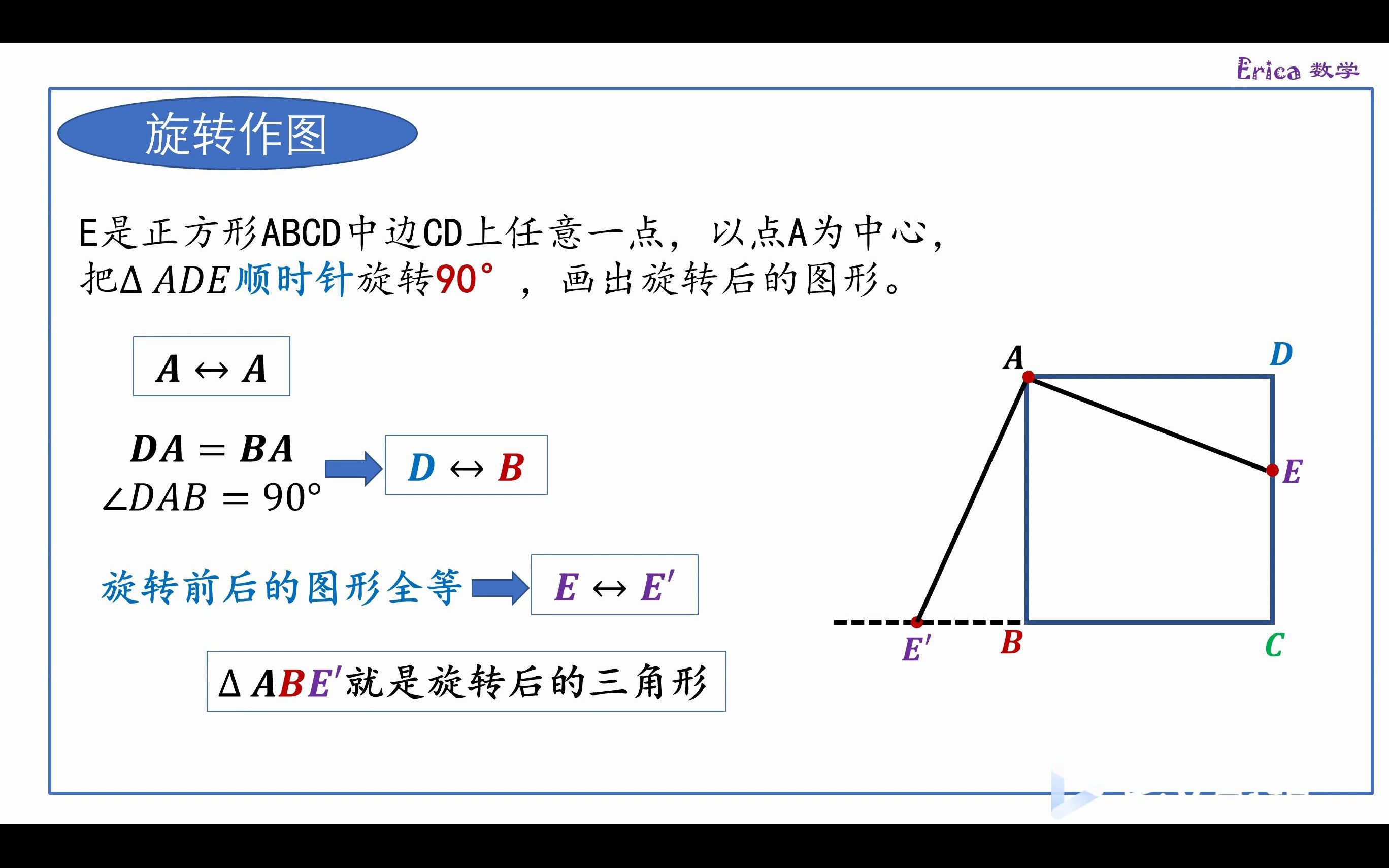 初三数学精讲017:旋转作图哔哩哔哩bilibili