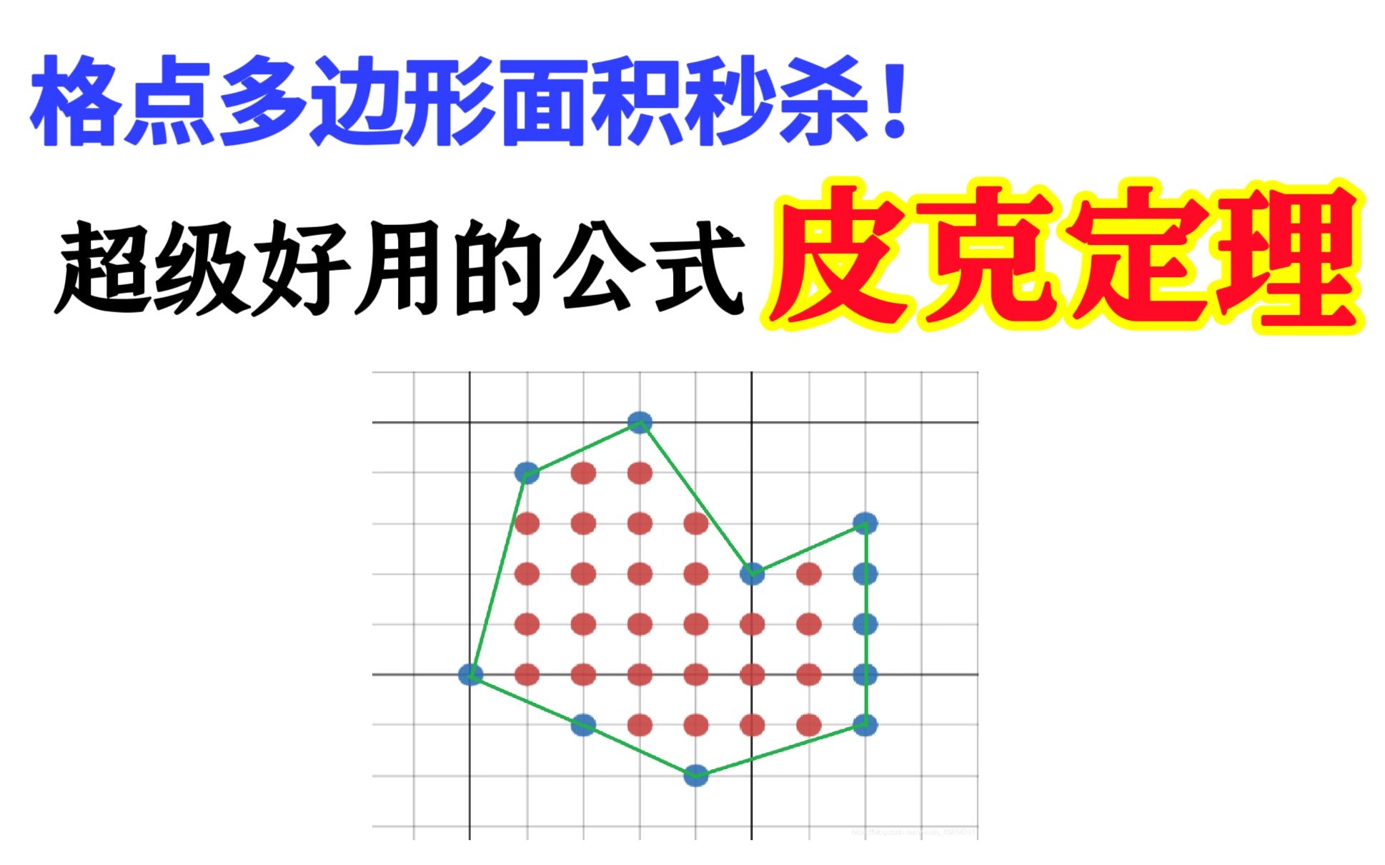 初中数学“皮克定理”!格点多边形面积秒杀!哔哩哔哩bilibili