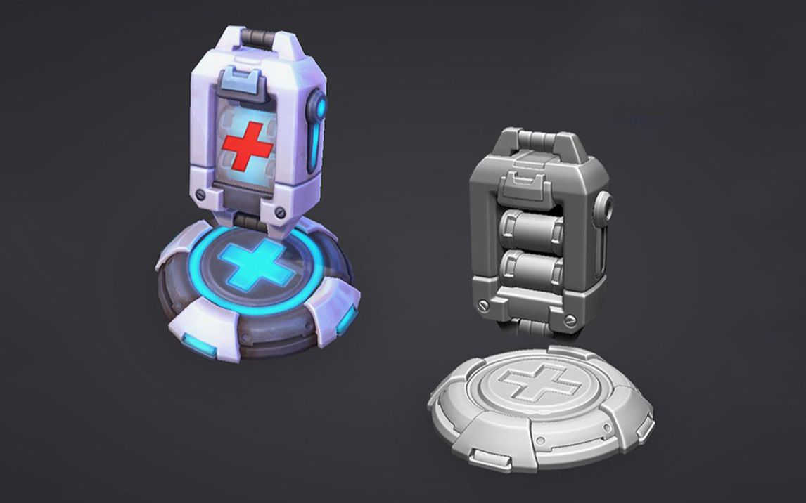 【3dmax建模教程】游戏小场景加血包模型制作,高模布线卡线讲解