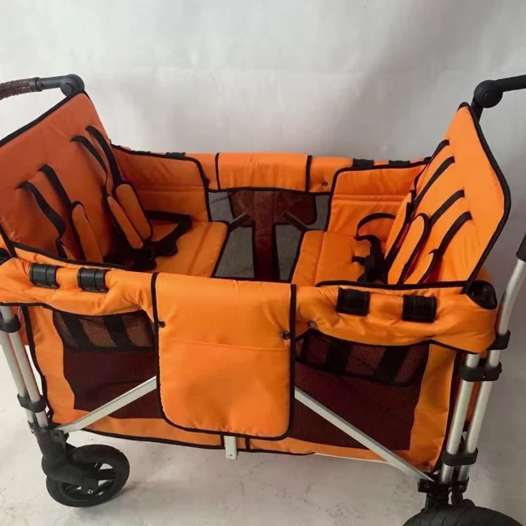 【88元券】托育早教四人六人大空间推车可折叠户外四轮儿童车四胞胎