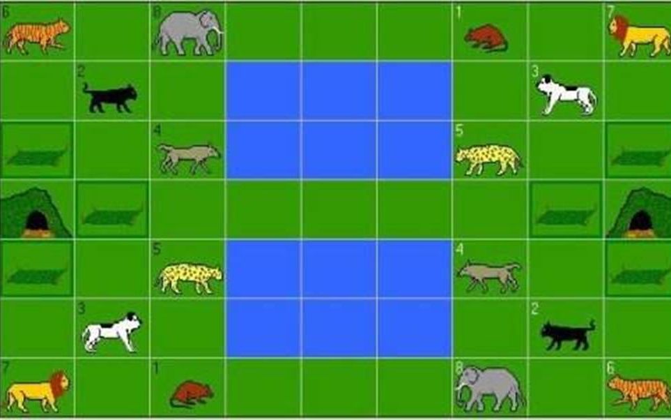 动物棋怎么画格子图片