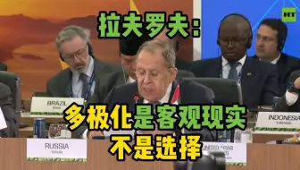 拉夫罗夫称多极化是客观现实，而不是选择
