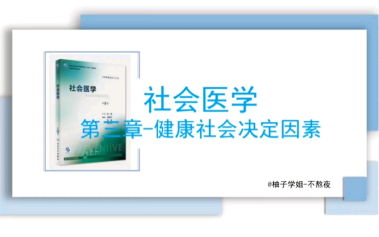 [图]【公共卫生考研】【社会医学】第三章，不要死记硬背，get方法，把握逻辑，轻轻松松拿高分