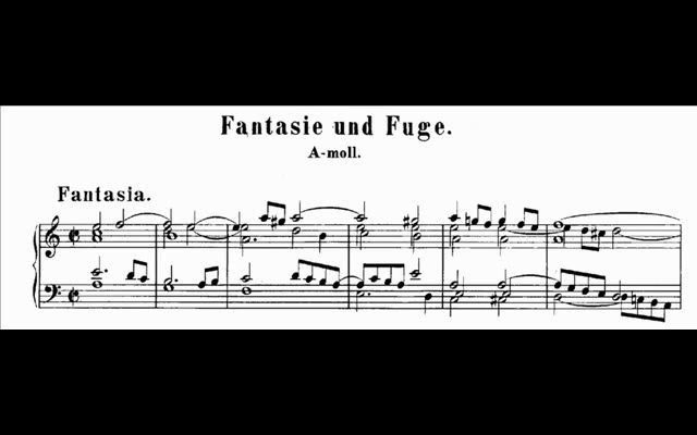 [图]［曲谱同步］［管风琴］Fantasia and Fugue in A Minor A小调幻想曲与赋格 BWV 904 By Bach 巴赫