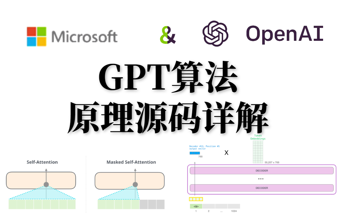 被ChatGPT刷爆全网,那么GPT算法你懂了吗?GPT1、GPT2、GPT3原理详解+GPT2源码复现!这可能是你刷到过最详细的教程,包含配套课程资料哔...