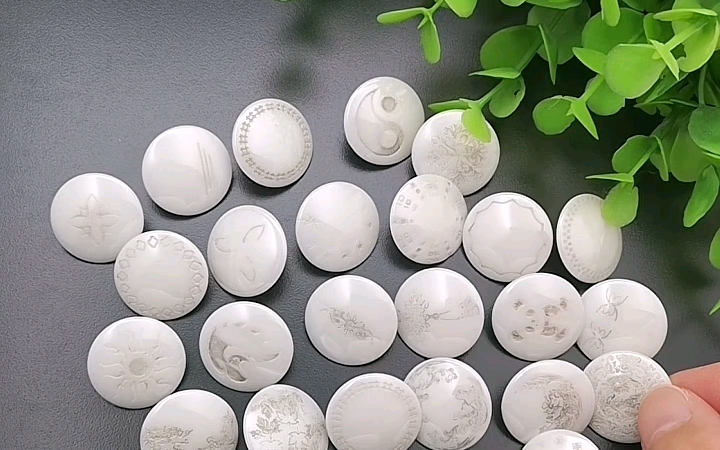 国潮艺术图纹陶瓷纽扣 集合多种图案