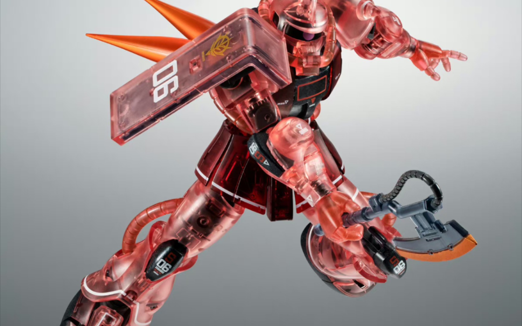 [ r魂彩透]万代23年6月 限定 robot魂 ms-06s 夏亚专用扎古 彩色透明