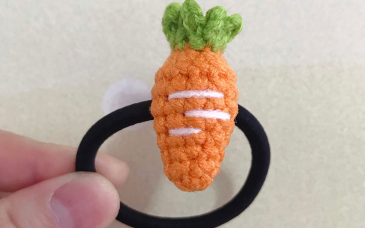 钩针胡萝卜头绳